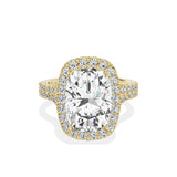Split Shank Hidden Halo Engagement Ring