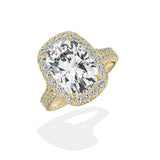 Split Shank Hidden Halo Engagement Ring