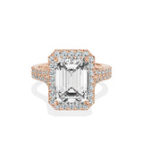 Split Shank Hidden Halo Engagement Ring
