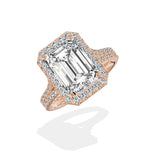 Split Shank Hidden Halo Engagement Ring