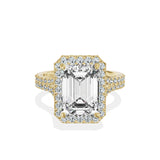 Split Shank Hidden Halo Engagement Ring