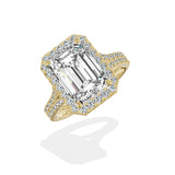 Split Shank Hidden Halo Engagement Ring