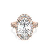 Split Shank Hidden Halo Engagement Ring