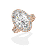 Split Shank Hidden Halo Engagement Ring