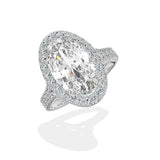 Split Shank Hidden Halo Engagement Ring