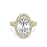 Split Shank Hidden Halo Engagement Ring