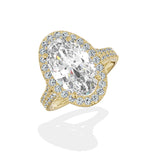 Split Shank Hidden Halo Engagement Ring