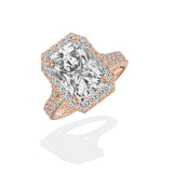 Split Shank Hidden Halo Engagement Ring