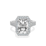 Split Shank Hidden Halo Engagement Ring