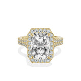 Split Shank Hidden Halo Engagement Ring