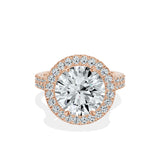 Split Shank Hidden Halo Engagement Ring