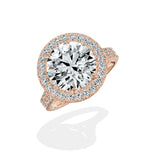 Split Shank Hidden Halo Engagement Ring