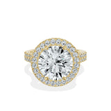 Split Shank Hidden Halo Engagement Ring