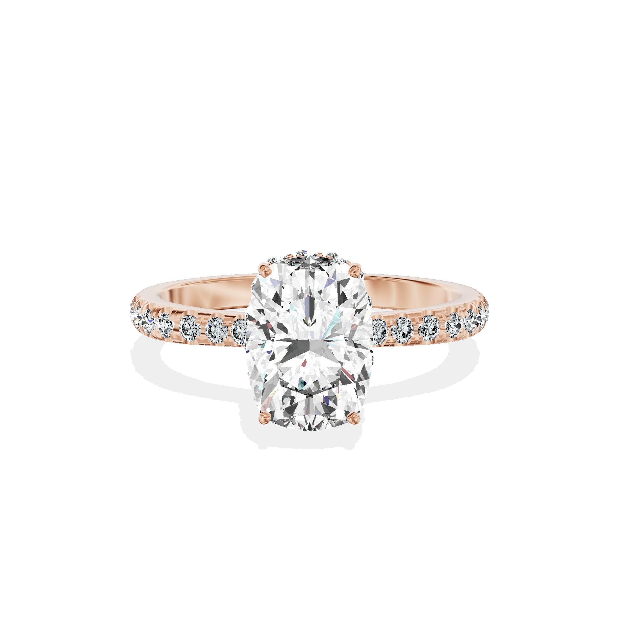 Fortuna Hidden Halo Engagement Ring