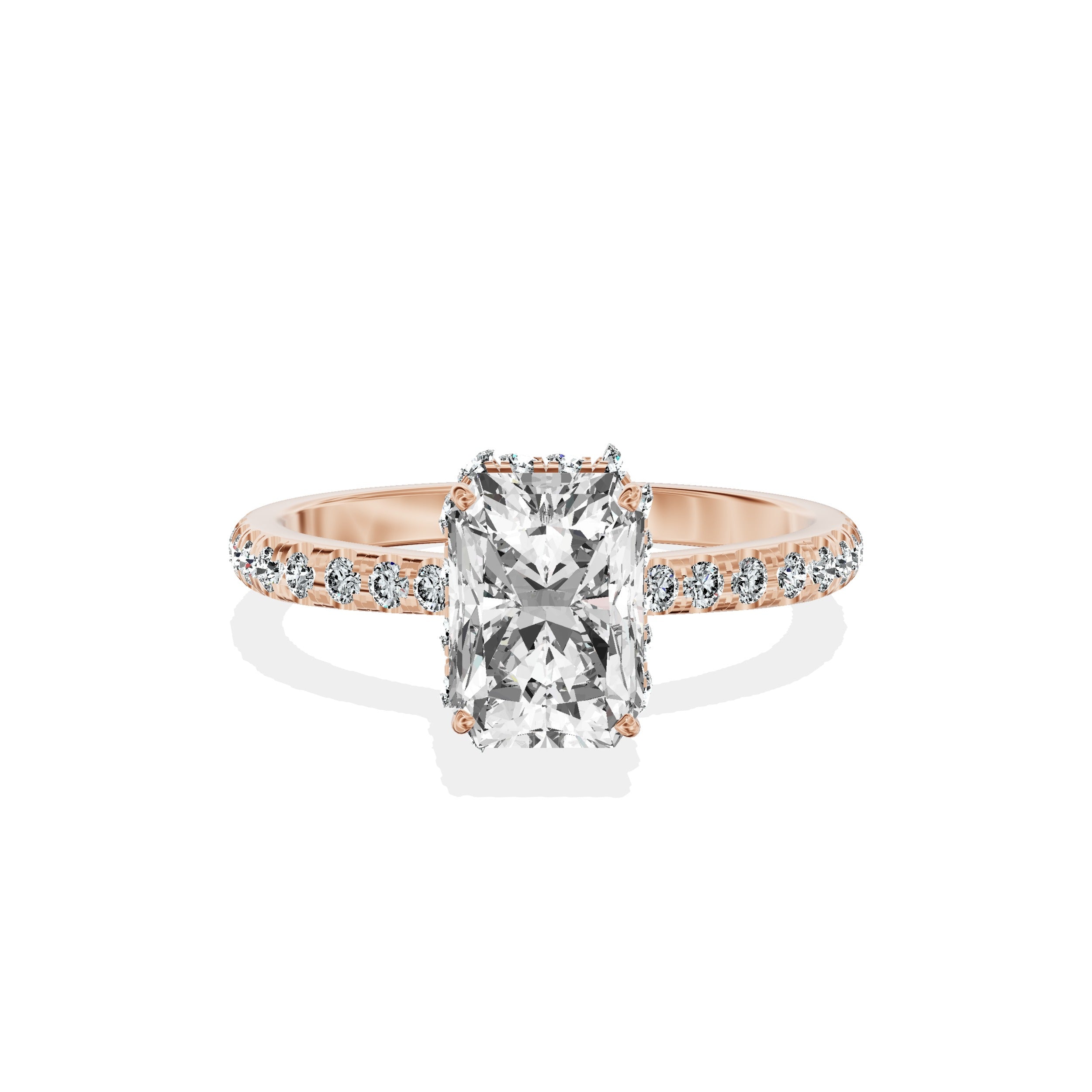 Fortuna Hidden Halo Engagement Ring