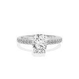 Rose Hidden Halo Engagement Ring