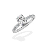 Rose Hidden Halo Engagement Ring