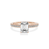 Rose Hidden Halo Engagement Ring
