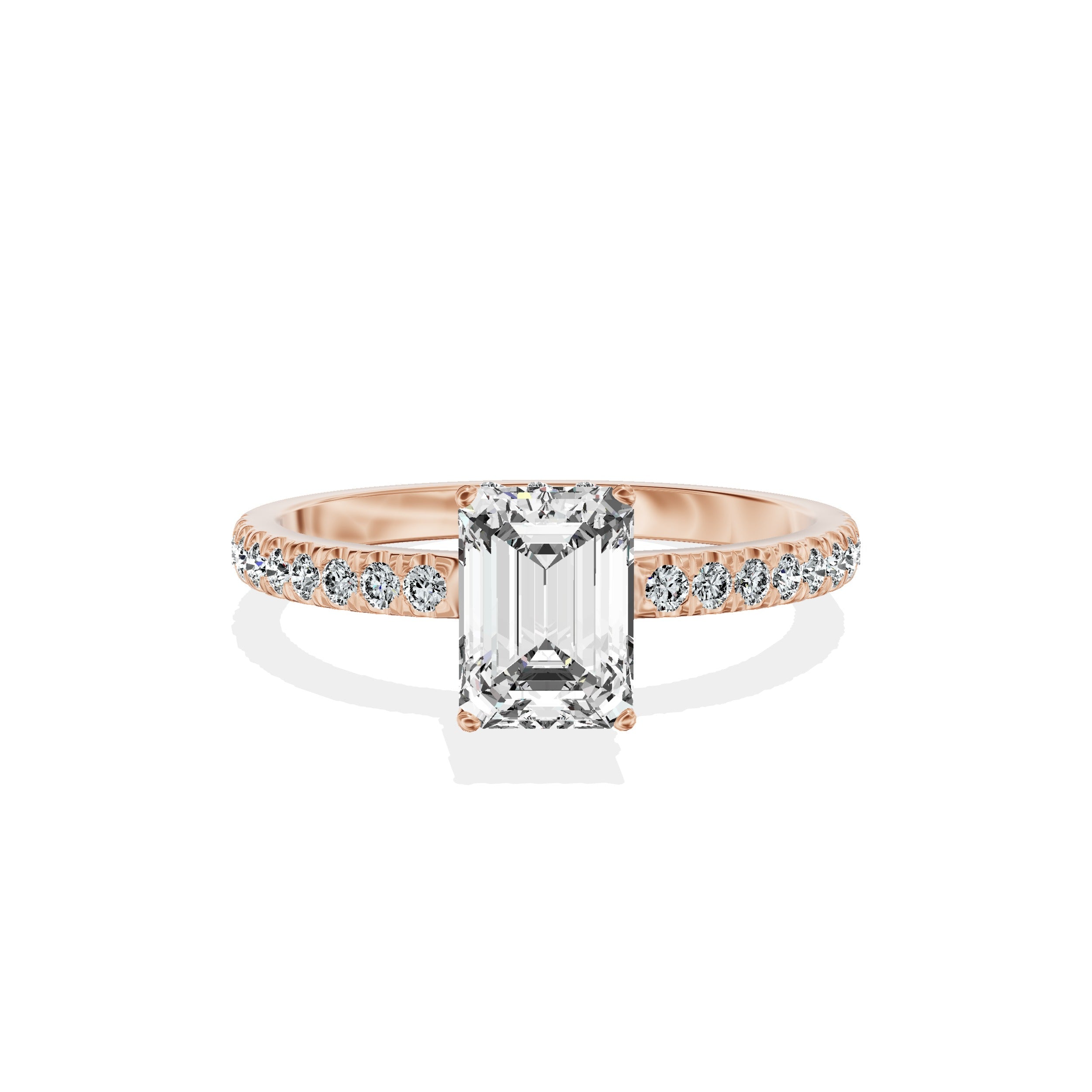 Rose Hidden Halo Engagement Ring