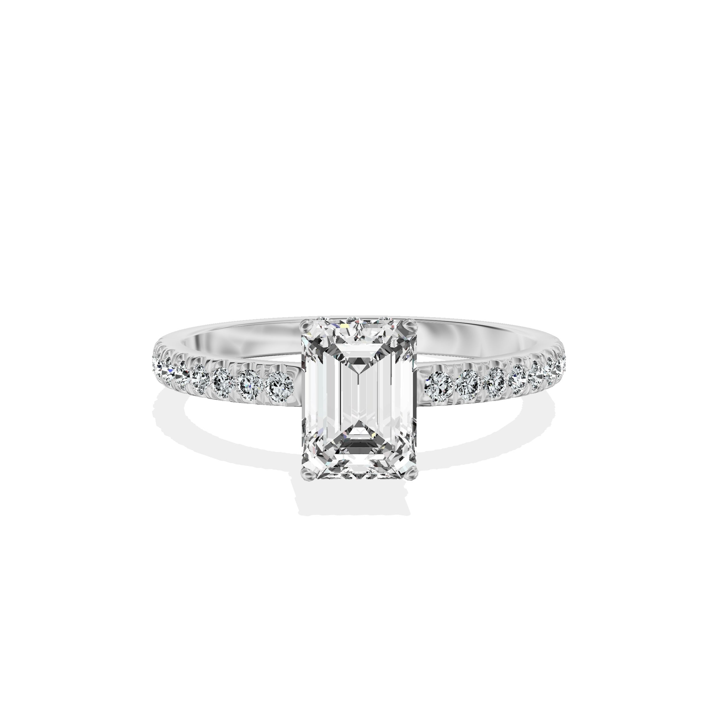 Rose Hidden Halo Engagement Ring