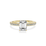 Rose Hidden Halo Engagement Ring
