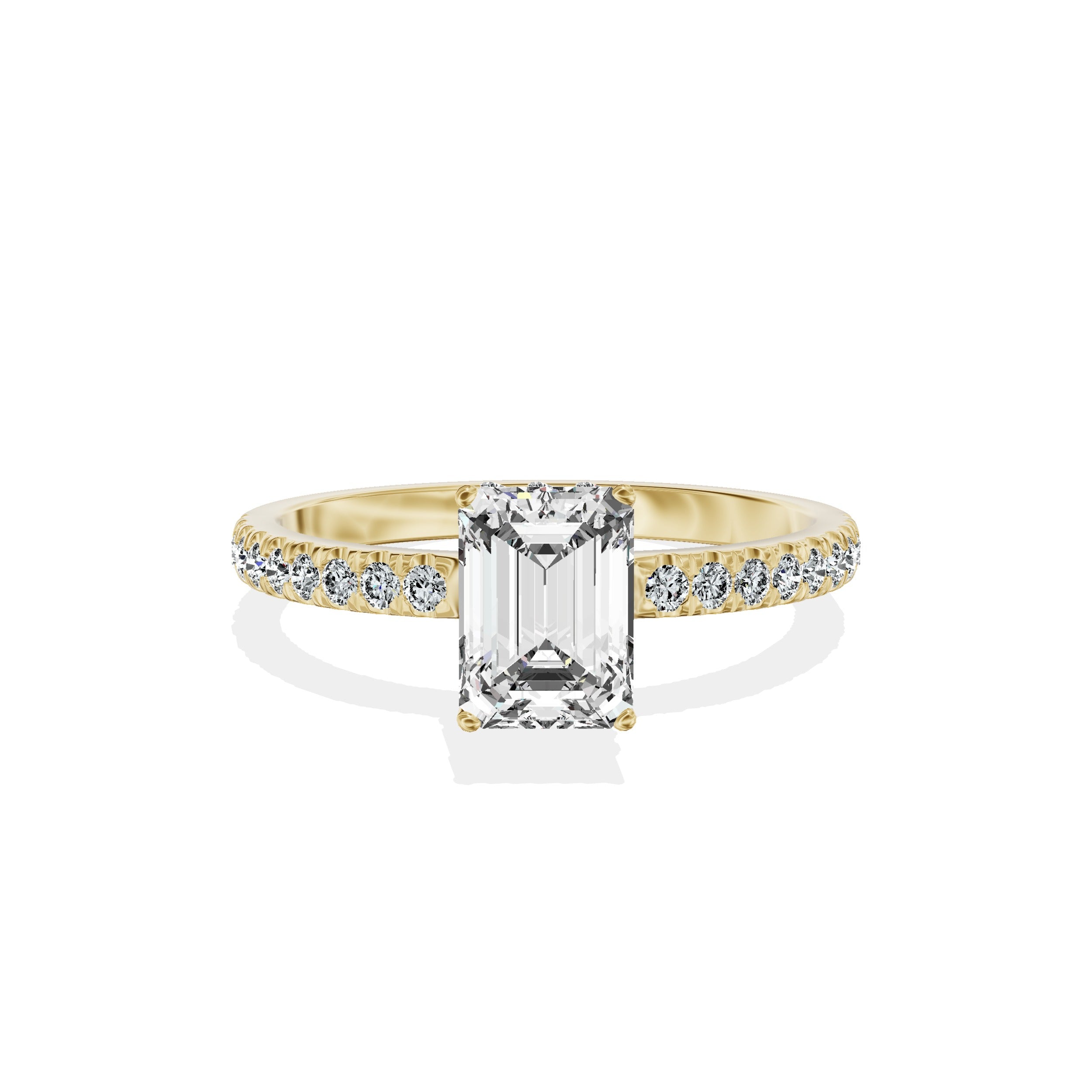 Rose Hidden Halo Engagement Ring