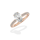 Rose Hidden Halo Engagement Ring