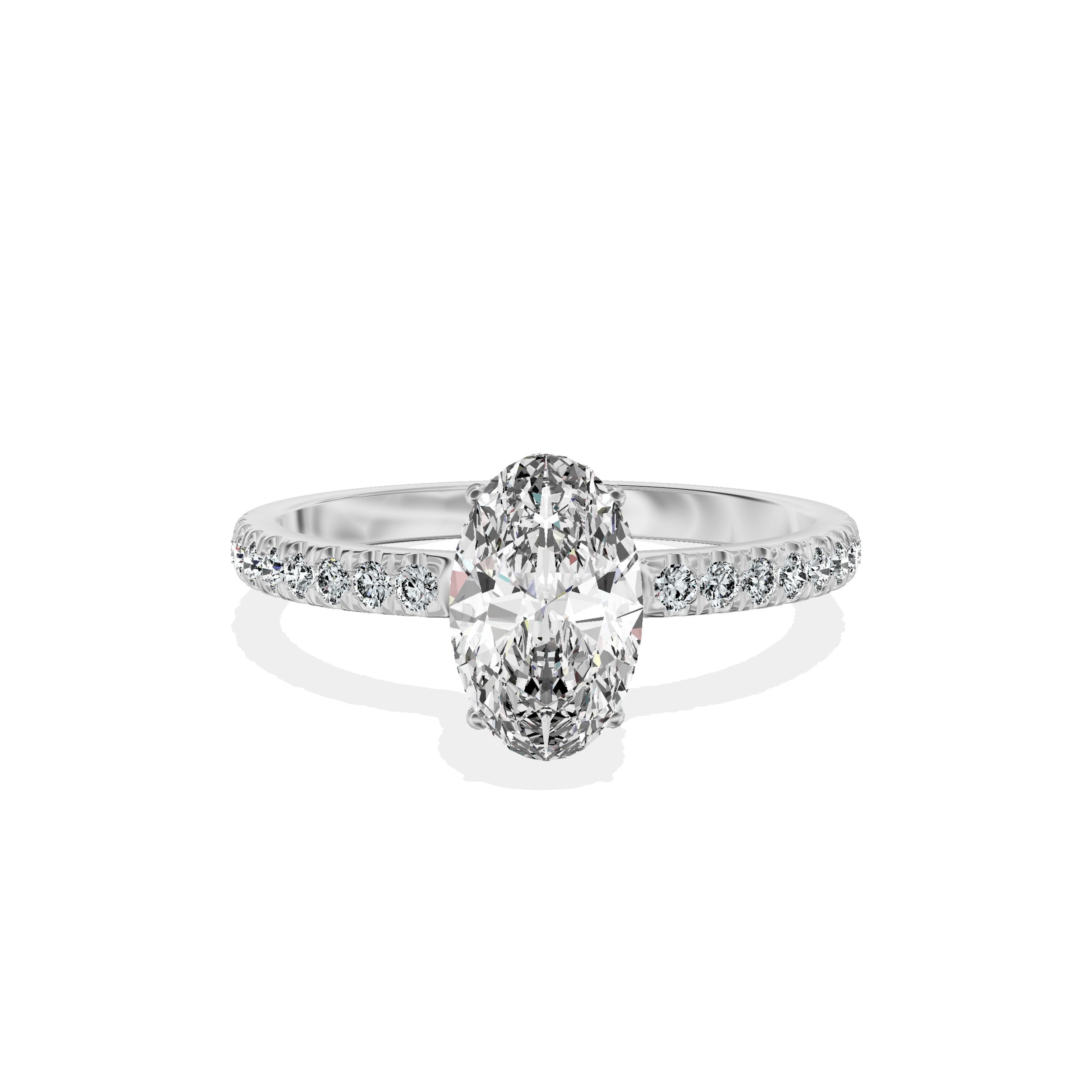 Rose Hidden Halo Engagement Ring