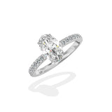 Rose Hidden Halo Engagement Ring