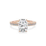 Rose Hidden Halo Engagement Ring