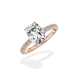 Rose Hidden Halo Engagement Ring