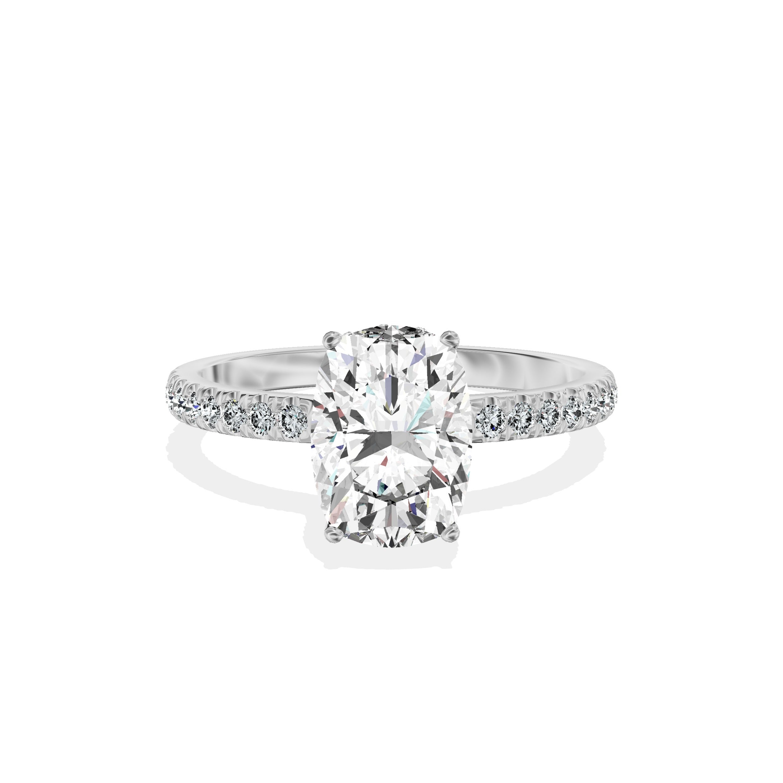 Rose Hidden Halo Engagement Ring