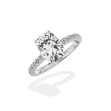 Rose Hidden Halo Engagement Ring