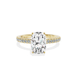 Rose Hidden Halo Engagement Ring