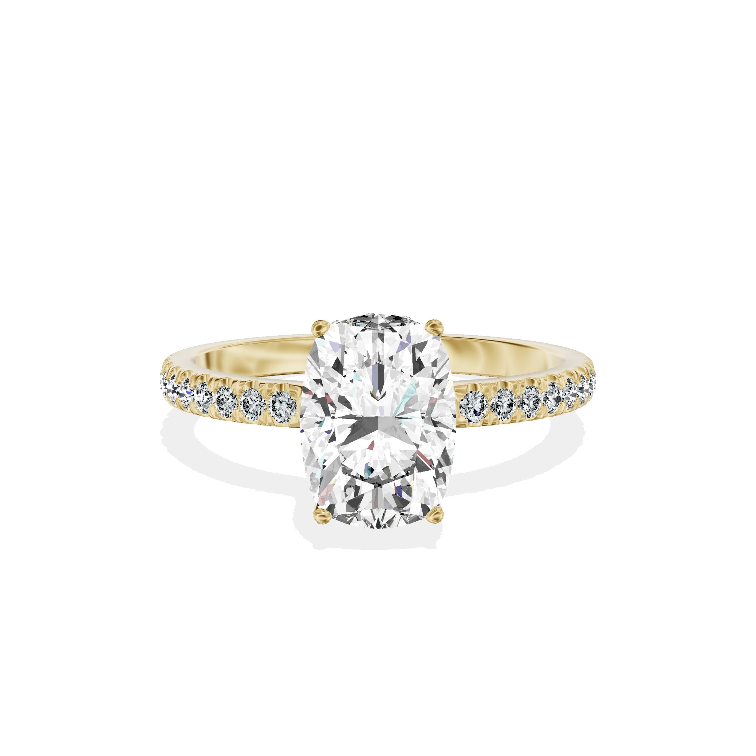Rose Hidden Halo Engagement Ring
