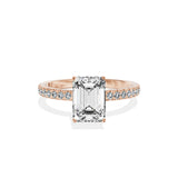 Rose Hidden Halo Engagement Ring
