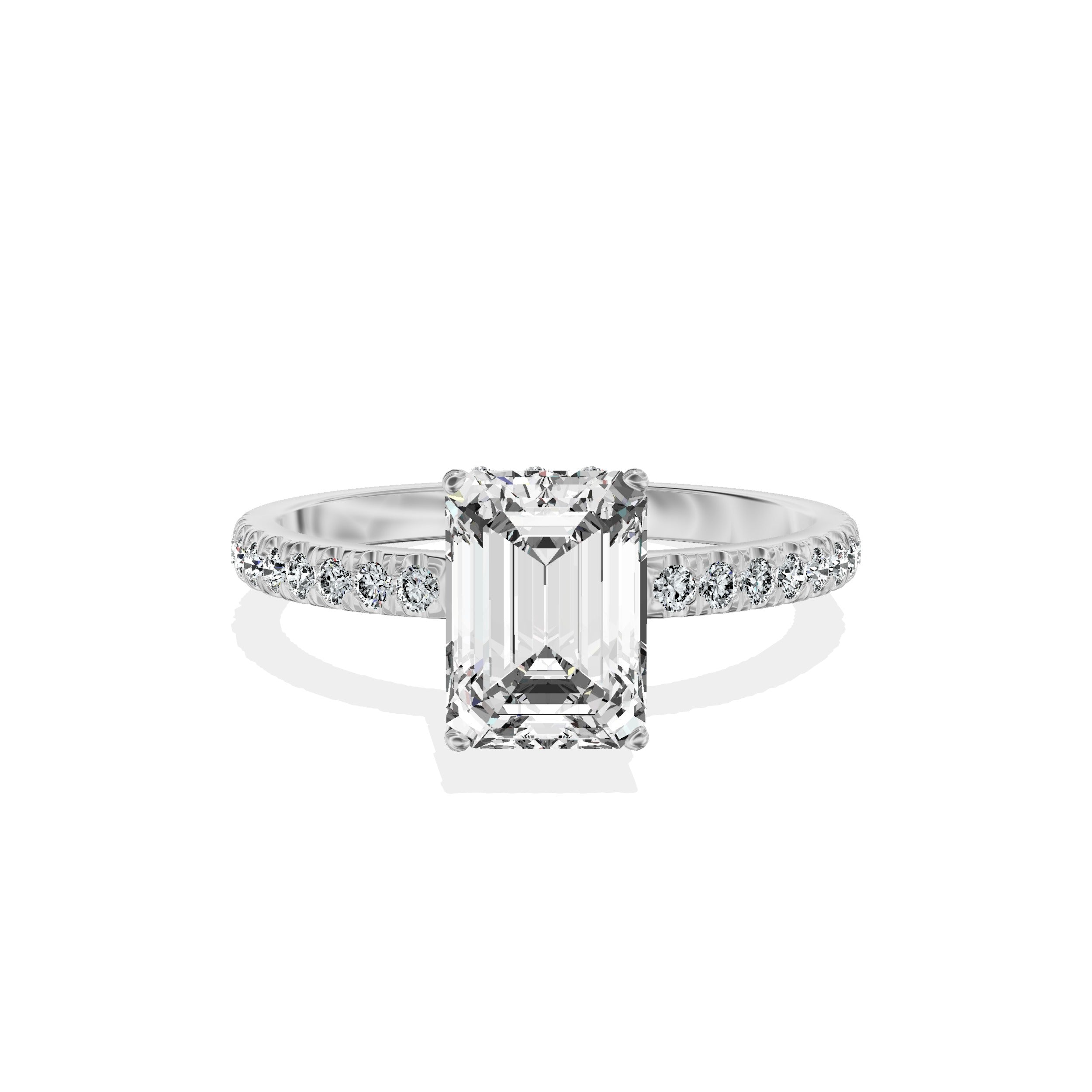Rose Hidden Halo Engagement Ring
