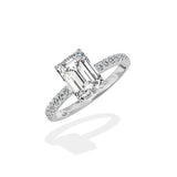 Rose Hidden Halo Engagement Ring