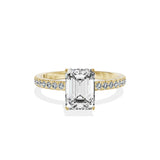 Rose Hidden Halo Engagement Ring