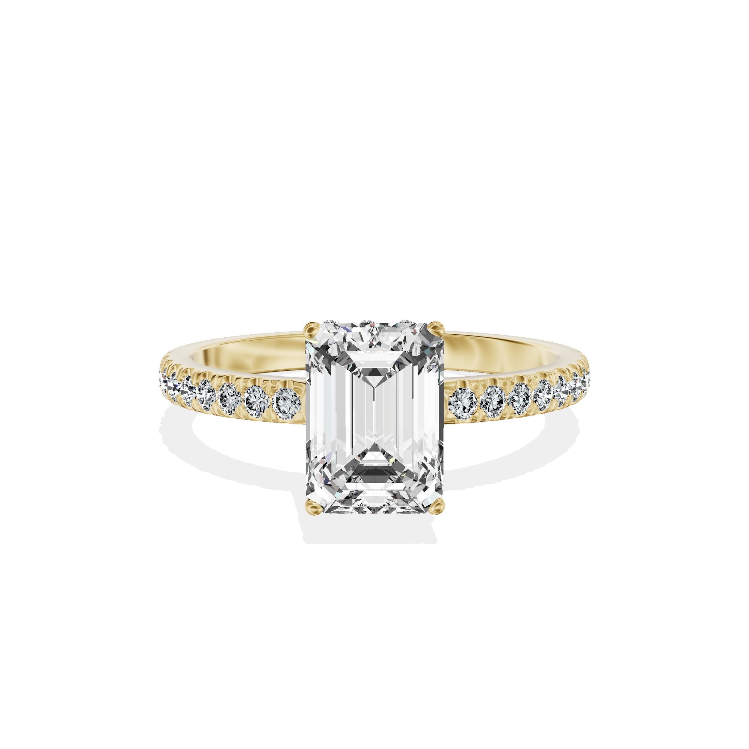 Rose Hidden Halo Engagement Ring