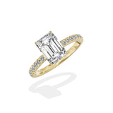 Rose Hidden Halo Engagement Ring
