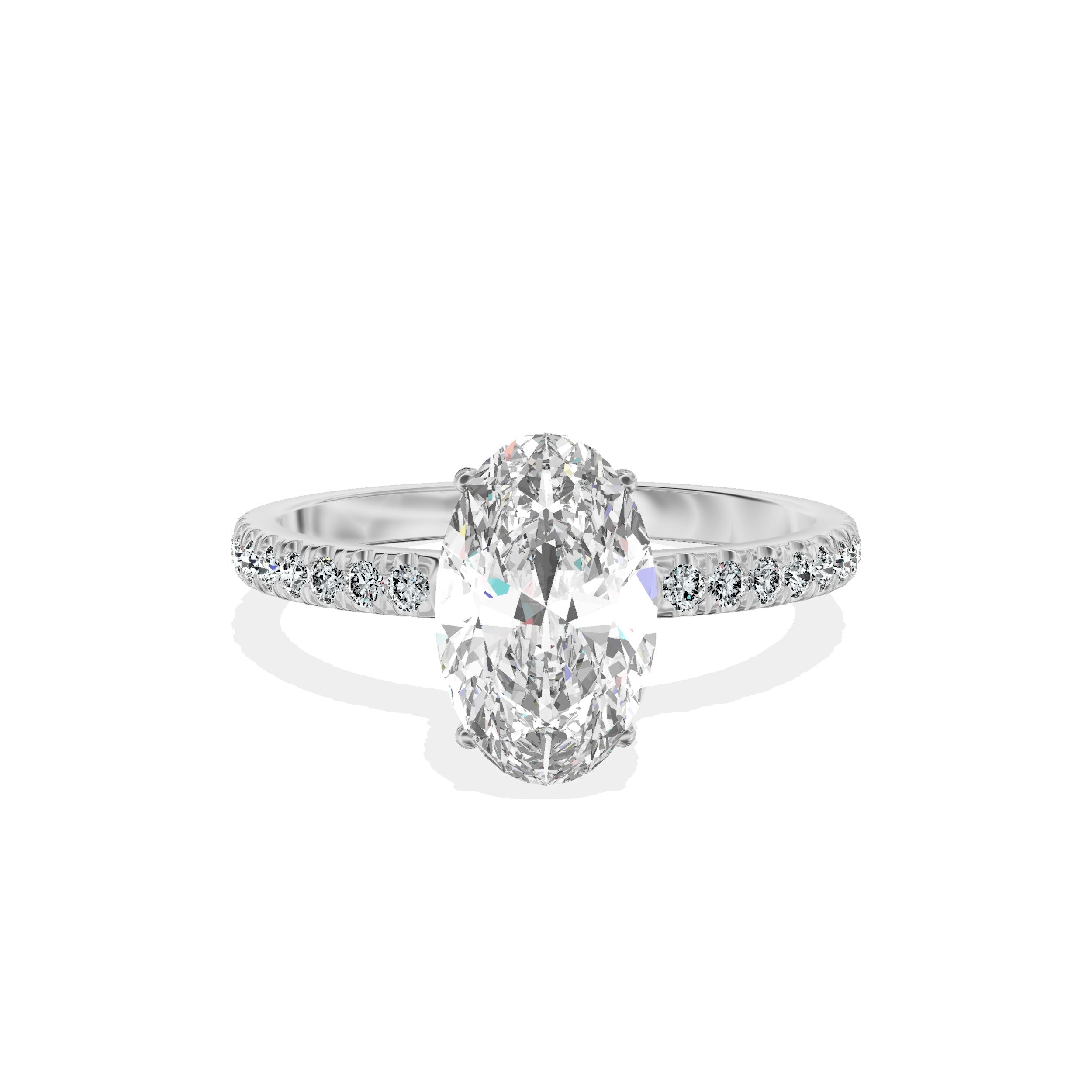 Rose Hidden Halo Engagement Ring