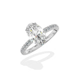 Rose Hidden Halo Engagement Ring
