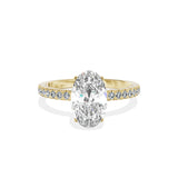 Rose Hidden Halo Engagement Ring