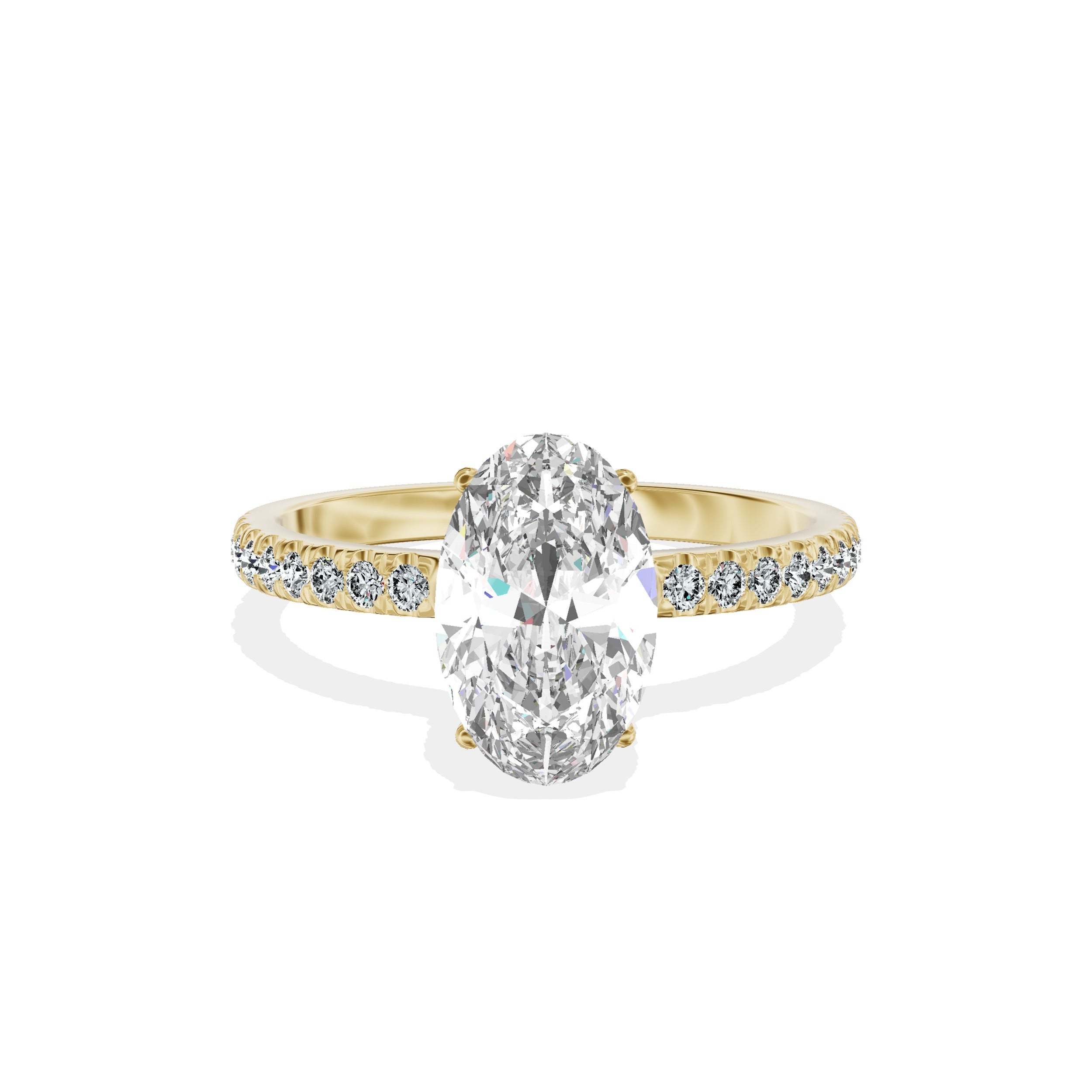 Rose Hidden Halo Engagement Ring