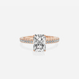 Rose Hidden Halo Engagement Ring