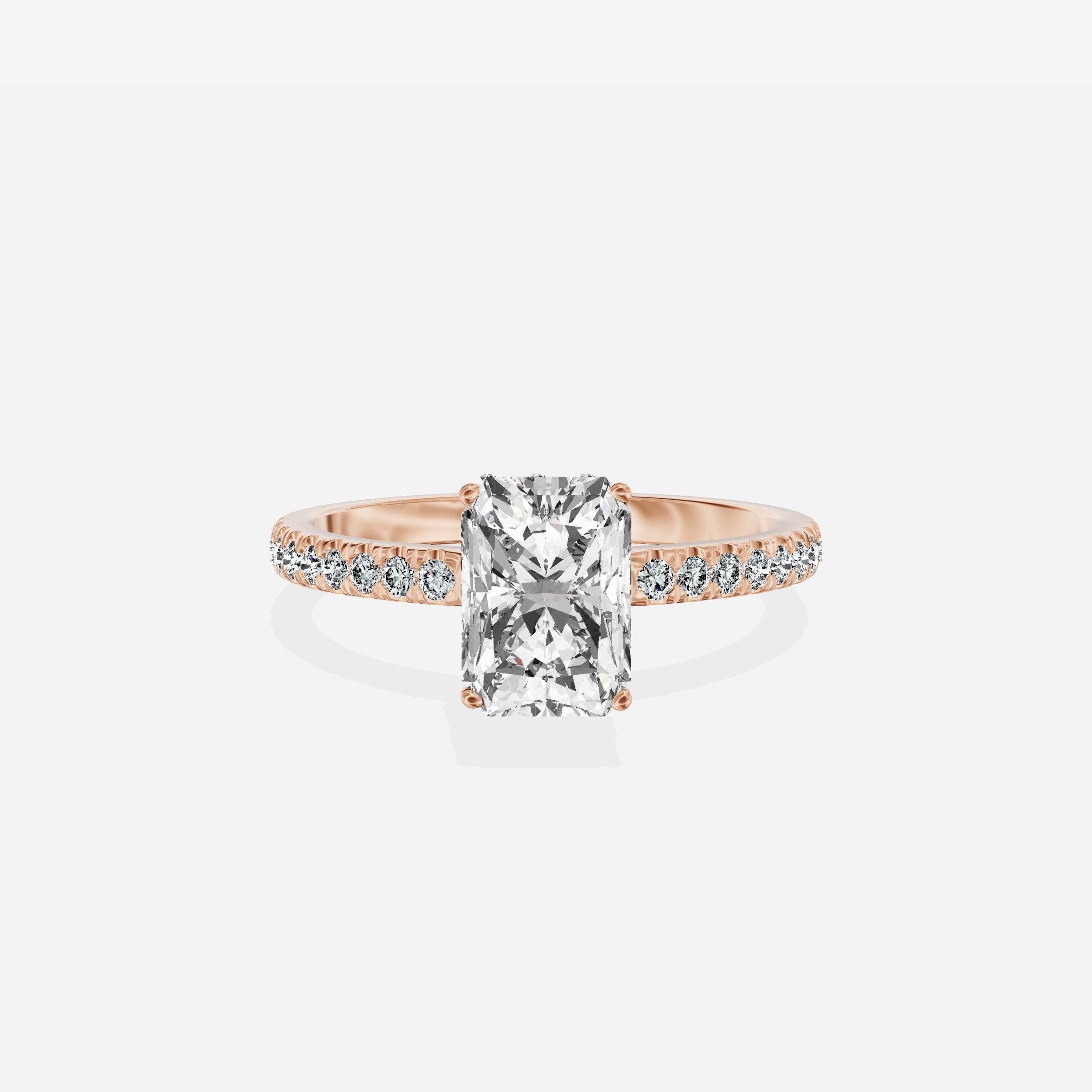 Rose Hidden Halo Engagement Ring