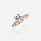 Rose Hidden Halo Engagement Ring
