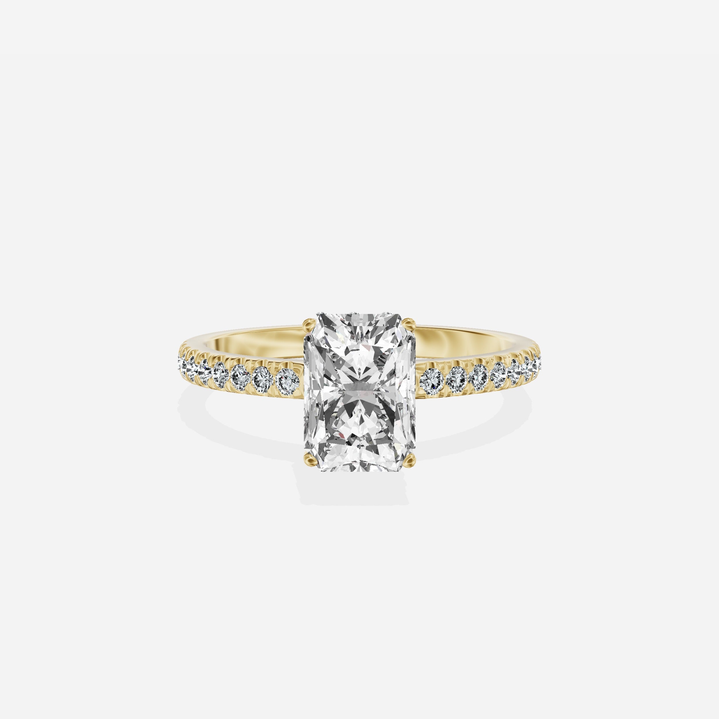 Rose Hidden Halo Engagement Ring