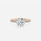 Rose Hidden Halo Engagement Ring